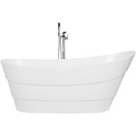 Baignoire moderne acrylique autoportante forme ovale systme trop - plein blanche buenavista