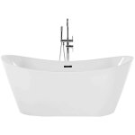 Baignoire moderne acrylique systme de trop - plein forme ovale autoportante 150 x 75 cm blanche antigua ...
