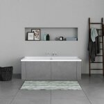 Baignoire murale en acrylique rectangulaire  encastrer, 1 dossier inclin  gauche - 170x70x49, 5cm ...