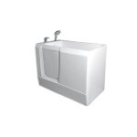 Azura home design - baignoire  porte diamante 120 cm - droit - sans