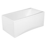 Baignoire rectangulaire 140x75 cm virgo encastrable en acrylique + tablier central Baignoire rectangulaire 140x75 cm virgo encastrable en acrylique + tablier central