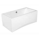 Cersanit - baignoire rectangulaire 150x75 cm intro  encastrer en acrylique + tablier central
