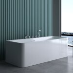 Sogood - baignoire rectangulaire 170cm pour salle de bains vicenza601 avec robinetterie 170x80x57 - blanc ...