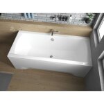 Baignoire rectangulaire 180x80 avec tablier en acrylique, siphon de bain et pieds (support) - set 4en1 ...