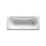 Baignoire rectangulaire en acier avec fond antidérapant princess - roca dimensions : 1600x750 mm Baignoire rectangulaire en acier avec fond antidérapant princess - roca dimensions : 1600x750 mm