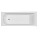 Otitec - baignoire rectangulaire blanche - shea - 180 x 80 - avec tablier - repose tte offert - blanc ...