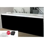 Baignoire rectangulaire noir mat - vitae - 180x80 - avec tablier - repose tte offert