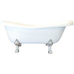 Ondee - zen - baignoire retro 1900 - baignoire lot 170x75cm - acryl. renforc 12mm - blanc