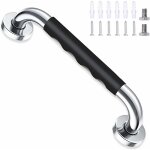 Baignoire de scurit noir 30cm, antidrapant, barre d'appui en acier inox murale, pour salle de bains ...