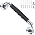 Baignoire de scurit noir 30cm, antidrapant, barre d'appui en acier inox murale, pour salle de bains ...