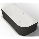 Spalina - baignoire ilot capri 160 gauche noire 160 x76 x58 cm, by Spalina - baignoire ilot capri 160 gauche noire 160 x76 x58 cm, by