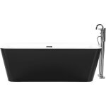 Baignoire minimaliste acrylique 170 x 80 cm rectangulaire noire hassel Baignoire minimaliste acrylique 170 x 80 cm rectangulaire noire hassel