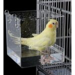 Bain d'oiseaux, bote de bain d'oiseaux, cage de douche pour petits oiseaux, perroquets, tourneaux, ...