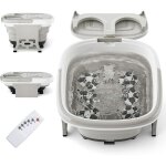 Bain de pieds relaxant pliable avec vibration des bulles et lumiere rouge, temperature et temps ajustable, ... Bain de pieds relaxant pliable avec vibration des bulles et lumiere rouge, temperature et temps ajustable, ...