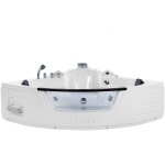 Beliani - bain  remous baignoire balno d'angle moderne en acrylique blanc 144 cm avec hydromassage ...