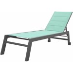 Happy garden - bain de soleil barbados en textil�ne vert d'eau - aluminium anthracite