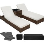 Bain de soleil marron duo avec multiples positions, 2 sets de housses et housse de protection noire - ...