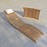 Bain de soleil pliant en teck massif relax