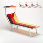 Transat professionnel en aluminium ? coussin thermosoud� 2 cm ? dossier inclinable 3 positions ? dimensions ...