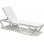 Scab design - bain de soleil, bain de soleil sur roulettes vela blanc blanc en plastique