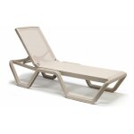 Scab design - bain de soleil, bain de soleil sur roulettes vela taupe taupe en plastique