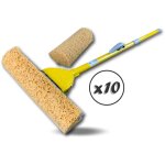 Kibros - balai �pongeur avec recharge essorage par levier 280 mm - quantit� x10 - balai �pongeur complet ...