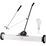 Balai magnetique a roues de 36 po, capacite de charge de 55 lb, comprend un outil magnetique telescopique, ...