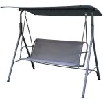 Balancelle 2 places 170x110x153 cm gris foncé Balancelle 2 places 170x110x153 cm gris foncé