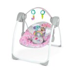 Bright starts - balancelle bb pink paradise, lger et pliable, des la naissance