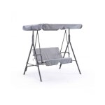 Balancelle de jardin 2 places gris avec structure en acier - campania