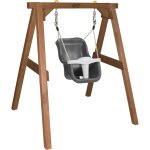 Balançoire pour bébé avec cadre en bois brun pour le jardin balançoire d'extérieur pour les bébés pour ... Balançoire pour bébé avec cadre en bois brun pour le jardin balançoire d'extérieur pour les bébés pour ...