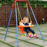 Balançoire bébé, jeu de plein air avec accoudoir, portique siège de balançoire en plastique, capacité ... Balançoire bébé, jeu de plein air avec accoudoir, portique siège de balançoire en plastique, capacité ...
