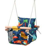 Balan�oire pour b�b� motif dinosaure, balan�oire en bois pour enfants + ceinture de s�curit�, balan�oire ...