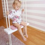 Balanoire en bois 50 kg - balanoire en bois avec coussin en ponge - balanoire pour jardin et intrieur ...