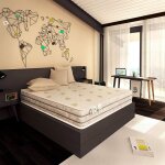 Baldiflex - matelas en mousse � m�moire de forme 25 cm duck avec r�vetement en tissu aloe vera 90 x 200 ...