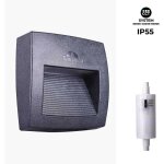 Balise en saillie fumagalli lorenza avec ampoule r7s cct - noir