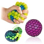 Balle anti - stress - generique - generic - 7 cm - fluorescente - en filet