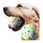 Balle chien caoutchouc, balle chien indestructible, jouet en caoutchouc dur  mcher, nettoyer les dents, ...