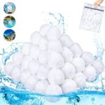Balles filtrantes, boule de coton pour filtre piscine 800g r�utilisables balle de filtre de piscine peut ...