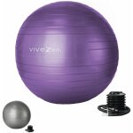 Ballon de yoga, fitness, gymnastique, grossesse en pvc antidrapant - diam 65 cm - violet vivezen