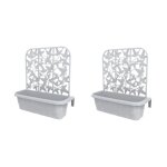 Set de 2 jardinières de balcon en plastique 'rondine' - blanc - l 60 x l 20 x h 64 cm - livraison gratuite ... Set de 2 jardinières de balcon en plastique 'rondine' - blanc - l 60 x l 20 x h 64 cm - livraison gratuite ...