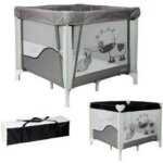 Bambisol - parc / berceau bb pliant 90x90cm avec 2 niveaux de couchage - sac de transport, espace de ...