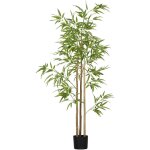 Bambou artificiel 1, 80h m - plante artificielle - 830 feuilles r�alistes, vrais troncs - pot inclus