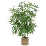Atmosphera - bambou artificiel en pot naturel vert h100cm ? crateur d'intrieur