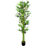Decovego - bambou plante arbre artificielle artificiel plastique 180cm avec bois vritable domaine interne ...