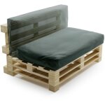 Bananair - coussin palette d�houssable imperm�able - 120x60 cm gris fonc�