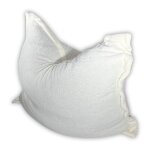 Bananair - pouf bouclette dhoussable - 140x180 cm blanc cass