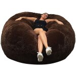 Bananair - pouf g�ant fourrure - 160 cm - banabag chocolat