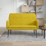 Banc banquette design, banc de salle � manger, banc de cuisine jaune 108x79x79 cm velours vidaxl