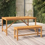 Bonnevie - banc banquette de jardin - mobilier de jardin 110 cm bois massif d'acacia bv544101 - brun